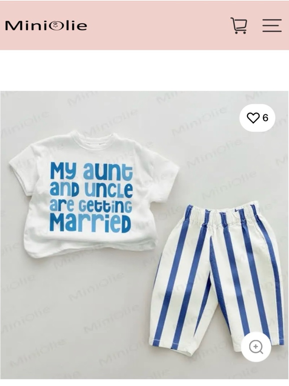 NWT - Mini Olie two piece 6-12mo set